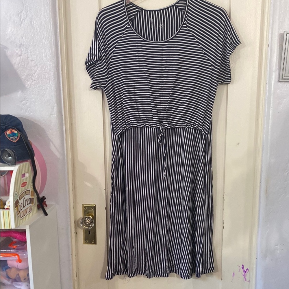 Striped Black and White Dress